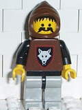 LEGO cas072t Wolf People - Wolfpack 1 with Black Arms, Brown Hood