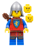 LEGO cas564 Lion Knight - Female, Flat Silver Neck Protector, Quiver, Freckles