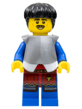 LEGO cas566 Lion Knight - Male, Black Hair, Flat Silver Armor