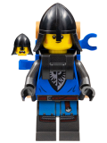 LEGO cas574 Black Falcon - Male, Pearl Dark Gray Detailed Legs, Black Neck Protector, Backpack