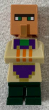 LEGO min076 Villager (Blacksmith) - Tan Top with Purple Apron