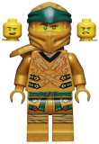 LEGO njo654 Lloyd (Golden Ninja), Right Shoulder Armor, Yellow Head - Legacy