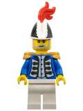 LEGO pi191 Imperial Soldier IV - Governor, Male, Black and White Bicorne, Red Plume, Gold Epaulettes